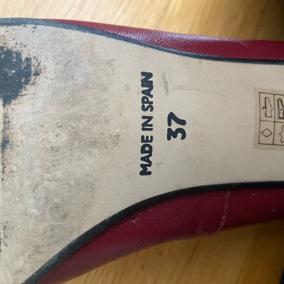 Ballerinas burgundy red by BATA - Picture 6 of 7